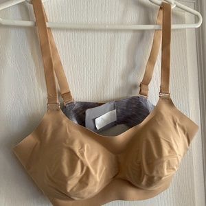 Cream Knix wire free bra, tan, size 5